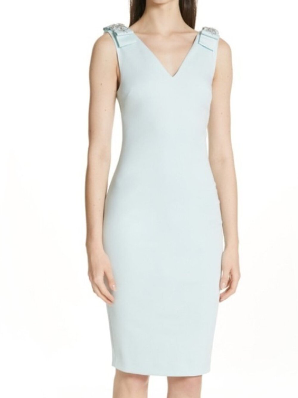 Ted Baker Mint Belliah Bow Shoulder Body-Con Dress Size 4/ US 10